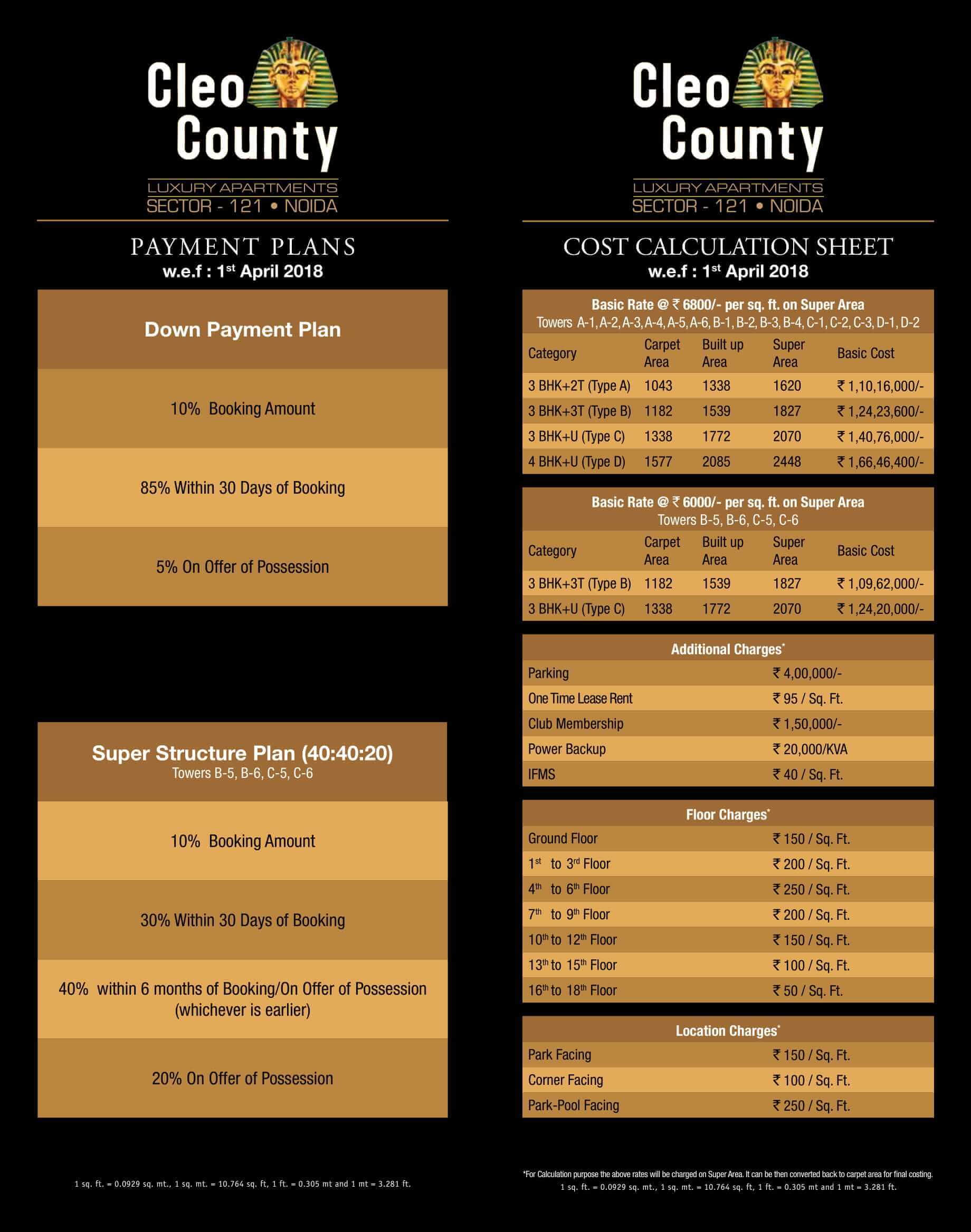 Cleo County Sector 121 Noida Call 8800770770 Price List